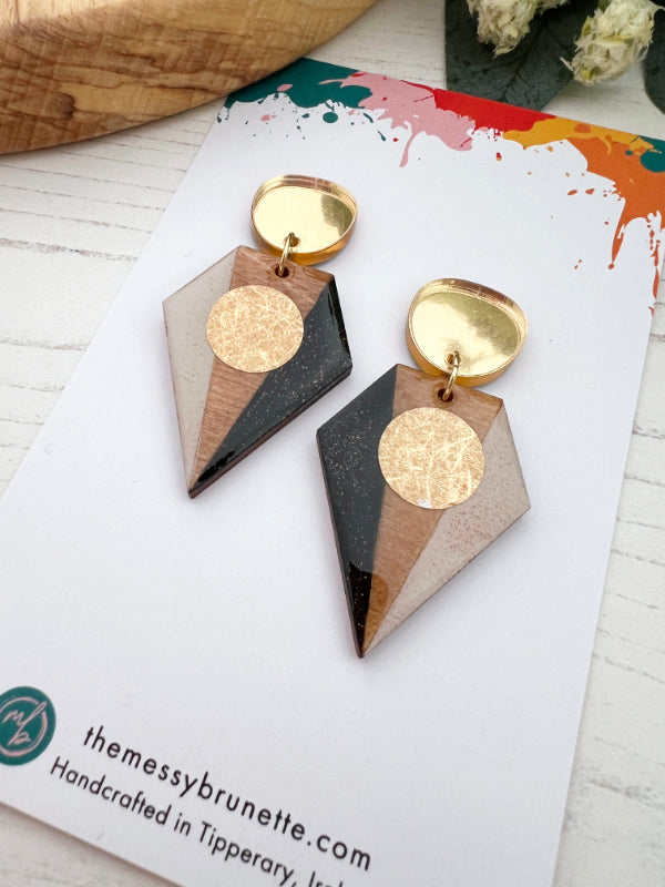 Big Colouful Geometric Earrings in 3 Styles