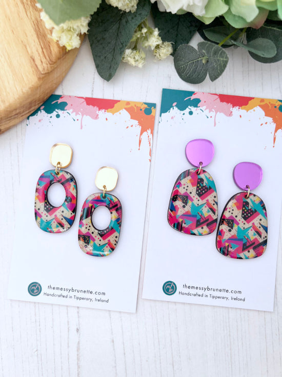 80s Style Big Earrings in 2 Styles