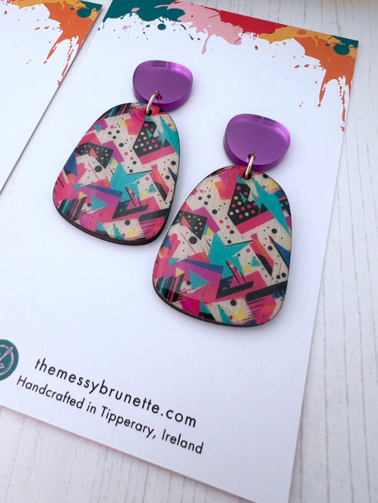 80s Style Big Earrings in 2 Styles