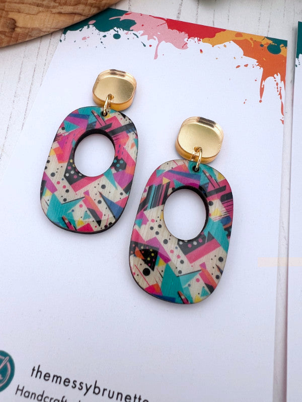 80s Style Big Earrings in 2 Styles