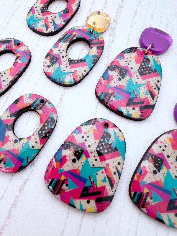 80s Style Big Earrings in 2 Styles