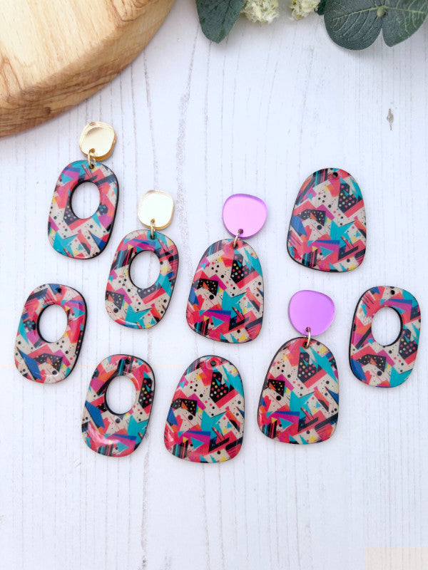 80s Style Big Earrings in 2 Styles