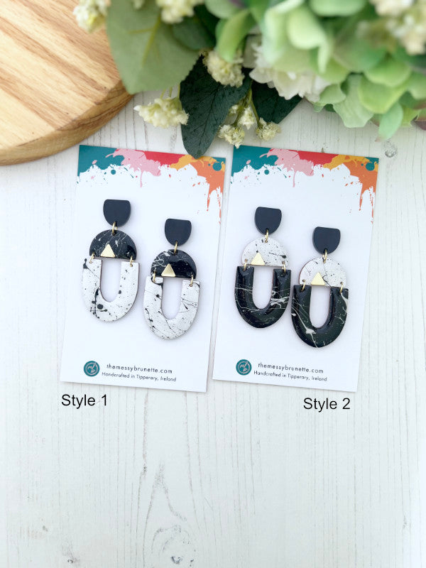 Monochrome Statement Earrings