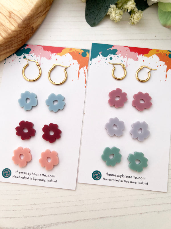 Blossom Hoop Earring in 6 Shades