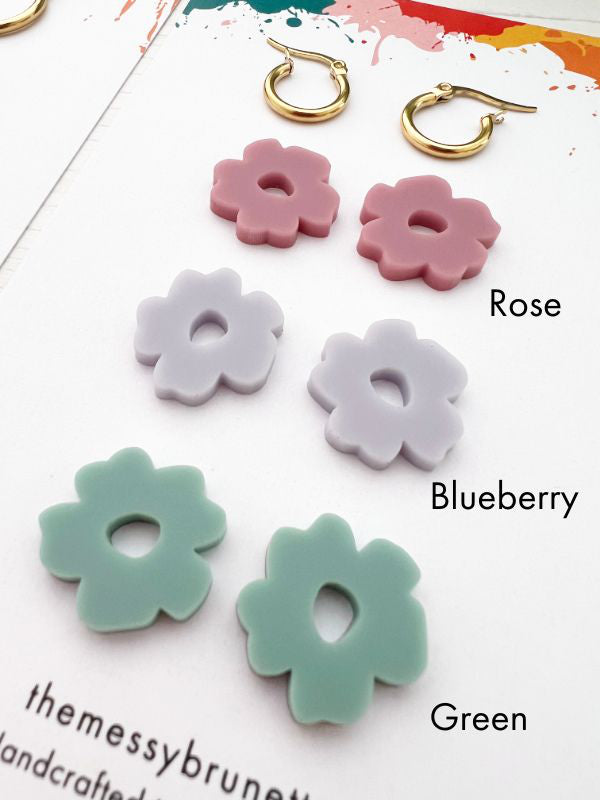 Blossom Hoop Earring in 6 Shades