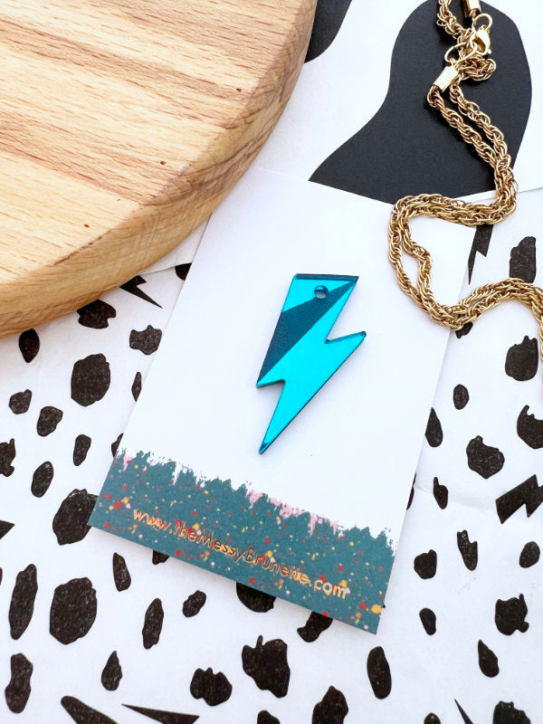 Lightening Bolt Chunky Style Bolt Necklaces | 6 Colours