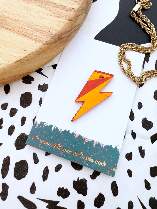 Lightening Bolt Chunky Style Bolt Necklaces | 6 Colours