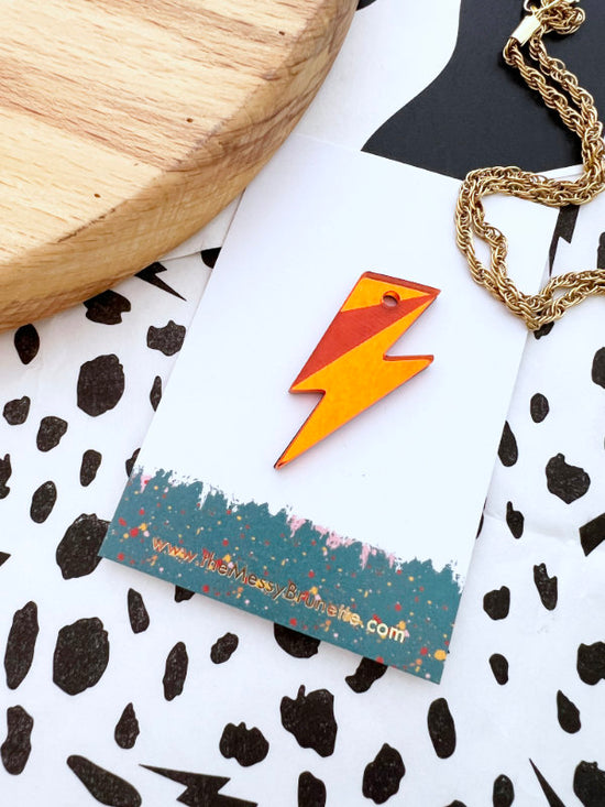 Lightening Bolt Chunky Style Bolt Necklaces | 6 Colours