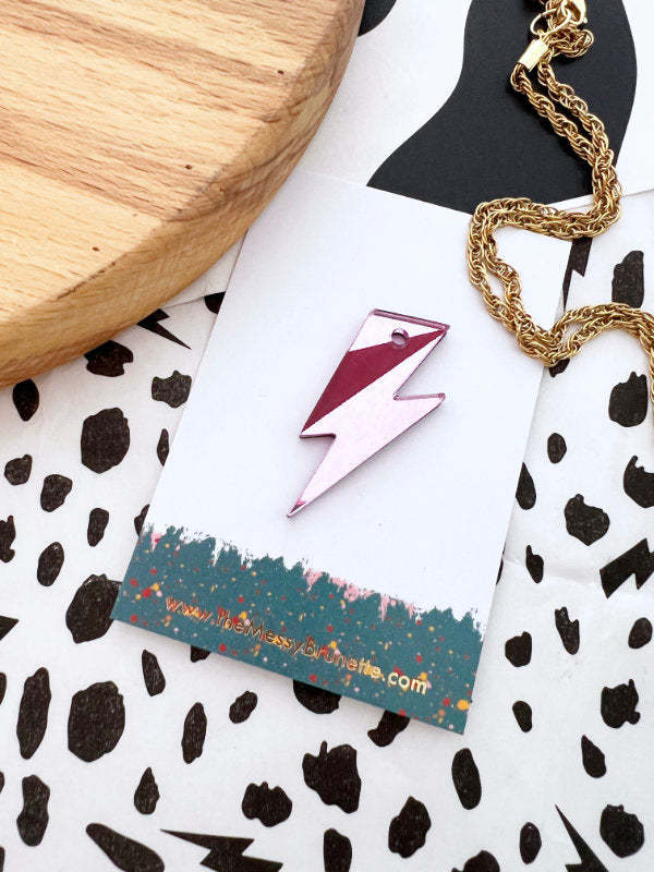 Lightening Bolt Chunky Style Bolt Necklaces | 6 Colours