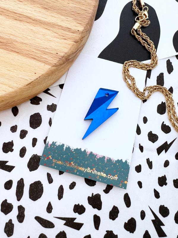 Lightening Bolt Chunky Style Bolt Necklaces | 6 Colours
