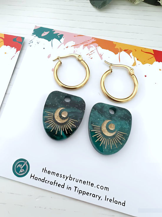 Celestial Sun Moon Earrings in 2 Styles