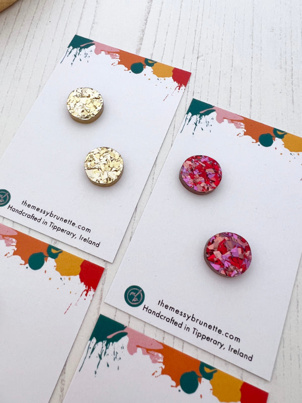 Disco Dot Stud Earrings | Bundle Discount Pack