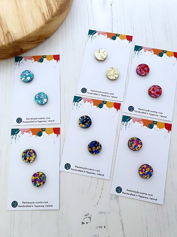 Disco Dot Stud Earrings | Bundle Discount Pack