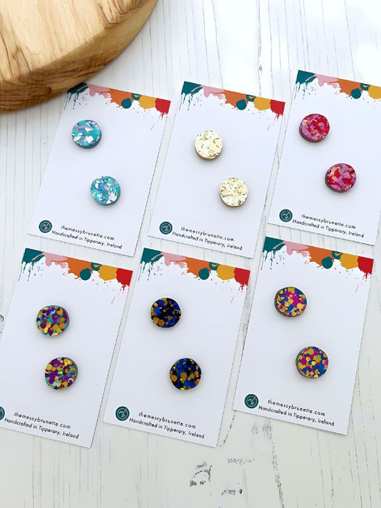 Disco Dot Stud Earrings | Bundle Discount Pack