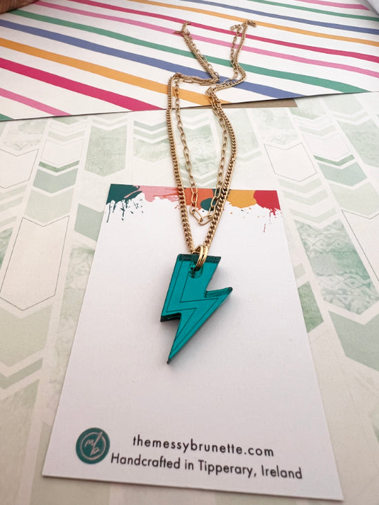 Lightening Bolt Layered Necklace in 3 Colours