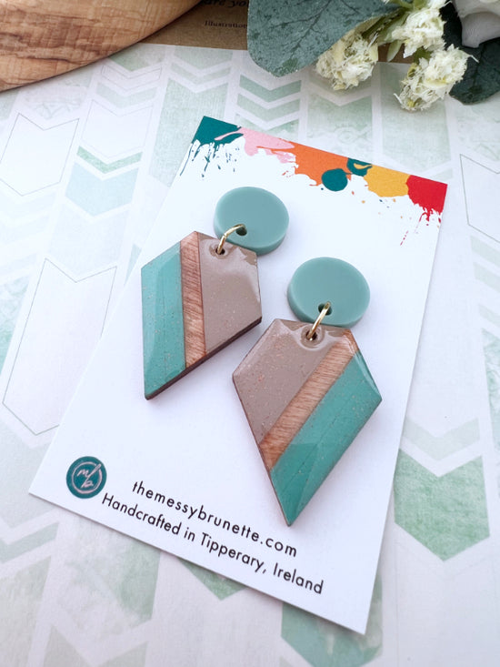 Colour Block Earrings in 3 Styles