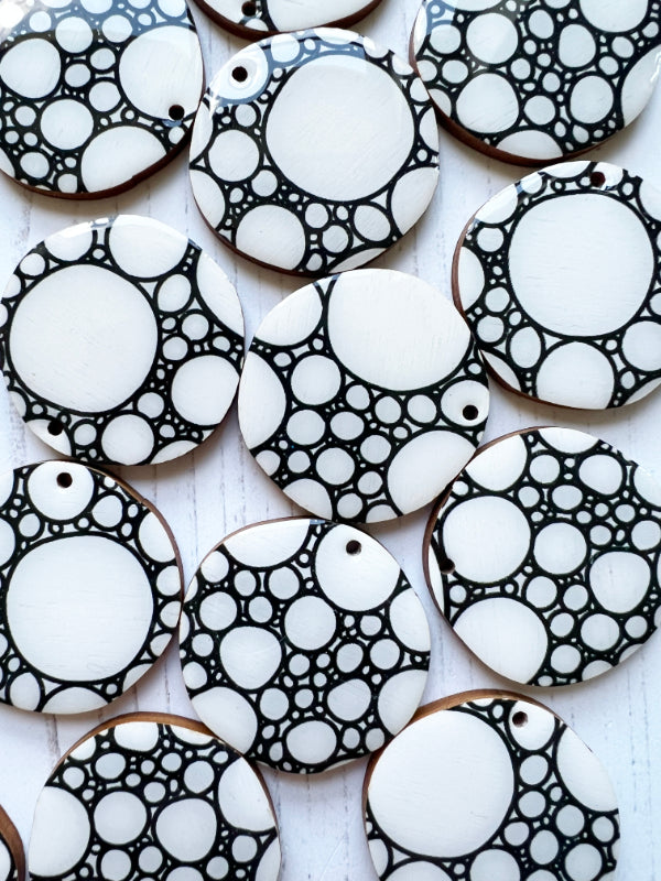 REDUCED | Monochrome Rounds Option of Coloured Studs