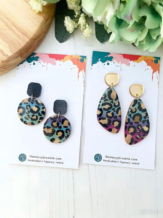 Leopard Print Earrings in 2 Styles