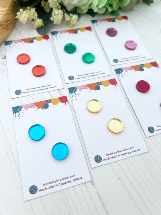 Colour Pop Wonky Stud Earrings in 6 Colours