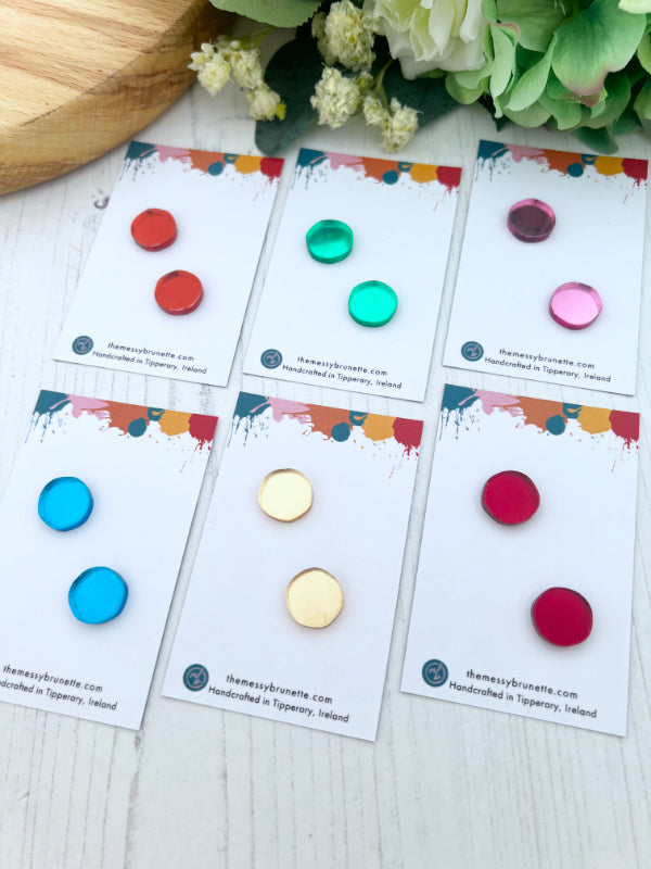 Colour Pop Wonky Stud Earrings in 6 Colours