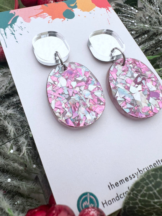 Mini Disco Dot Earrings | Special Edition Pink + Silver