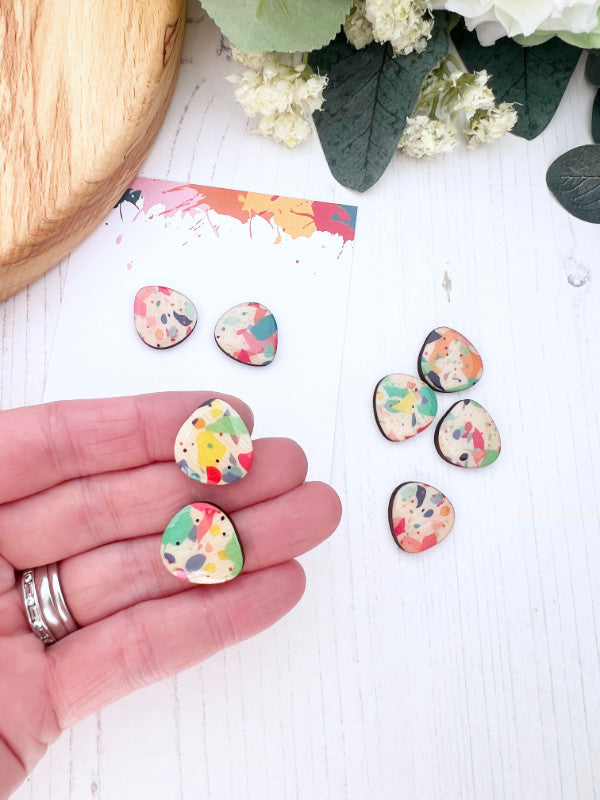 Terrazzo Large Stud Earrings