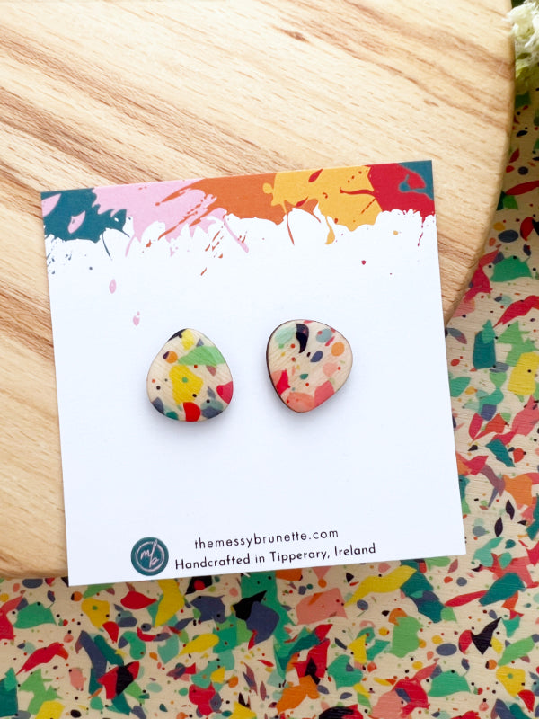 Terrazzo Large Stud Earrings