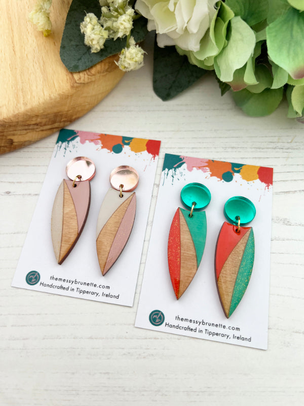 Painted Opposite Earrings in 2 Styles