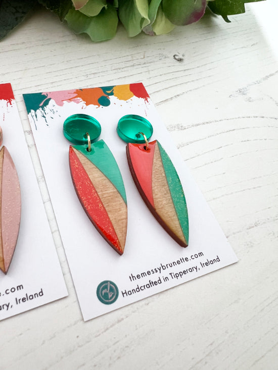 Painted Opposite Earrings in 2 Styles