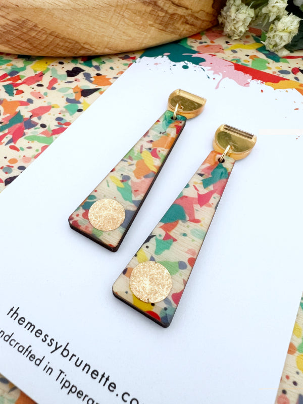 Terrazzo Style Earrings in 2 Styles