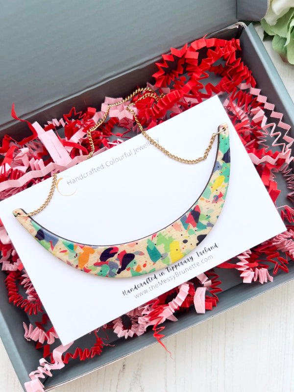 Colourful Terrazzo Style Necklace