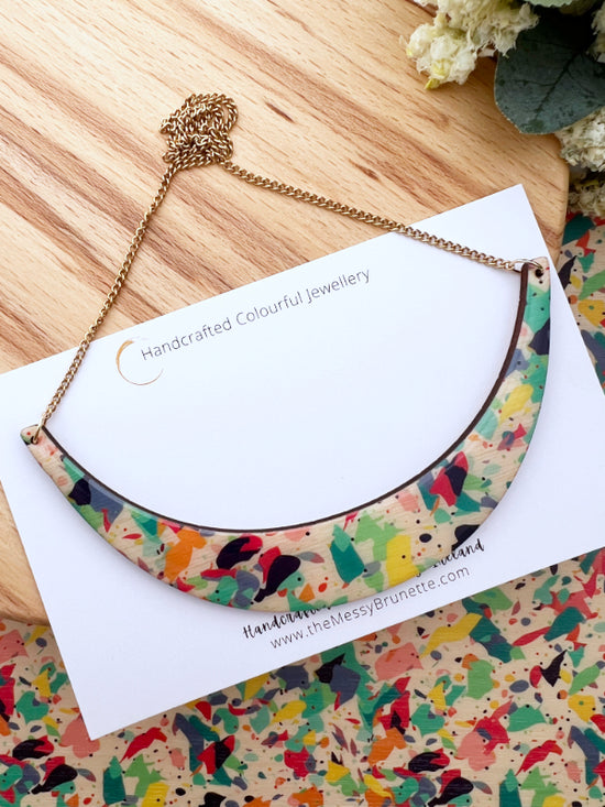 Colourful Terrazzo Style Necklace