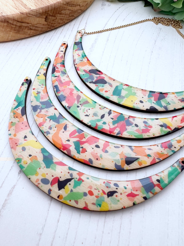 Colourful Terrazzo Style Necklace