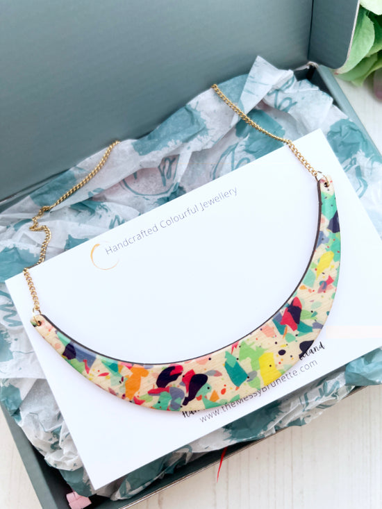 Colourful Terrazzo Style Necklace