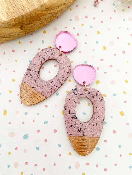 Big Pastel Oval Drop Earrings Earrings The Messy Brunette