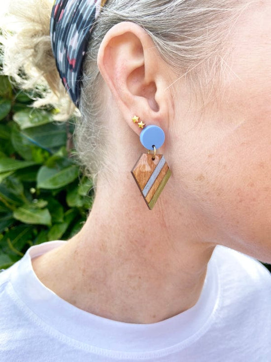 Colour Block Dangle Earrings Jewelry The Messy Brunette