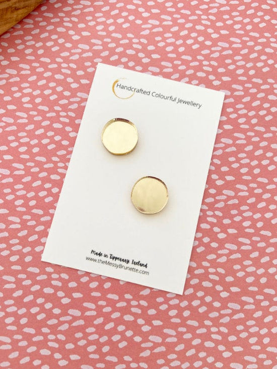 Colour Pop Wonky Stud Earrings in 6 Colours Earrings Gold The Messy Brunette