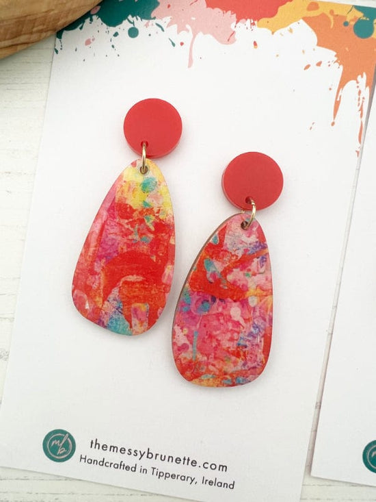 Colourful Abstract Earrings earrings The Messy Brunette