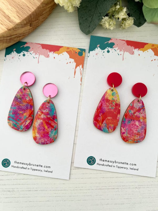 Colourful Abstract Earrings earrings The Messy Brunette