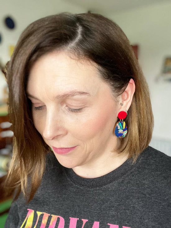 Multi Coloured Floral Earrings Earrings The Messy Brunette