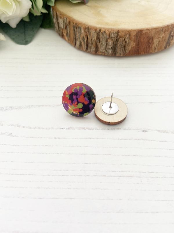 Multi Coloured Large Studs